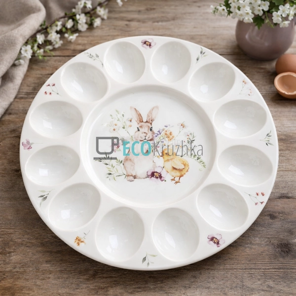 Порцелянова тарілка для яєць ... Порцелянова тарілка для яєць ...