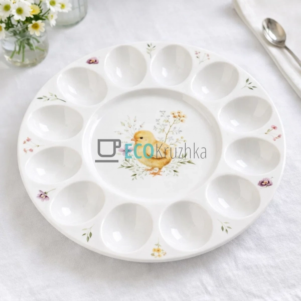 Порцелянова тарілка для яєць ... Порцелянова тарілка для яєць ...