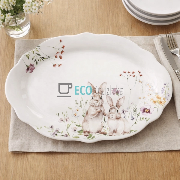Порцелянове блюдо "Весняна і ... Порцелянове блюдо "Весняна і ...