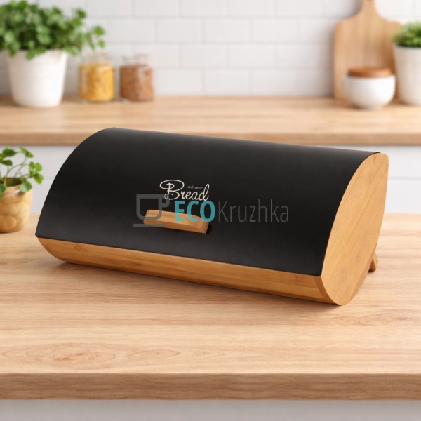 Хлібниця Bread Maestro 365х250х133 мм Чорна MR-1775-BLAC ...