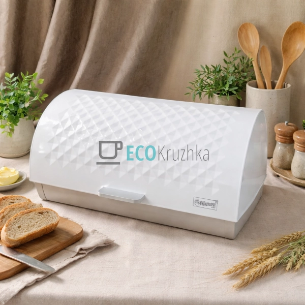 Хлібниця металева 38,5x19x25,5 см Maestro Біла MR-1676