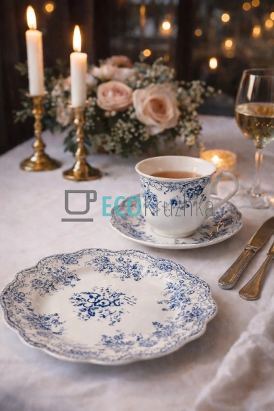 Порцелянова чашка з блюдцем Англійська троянда 250 мл (K ...