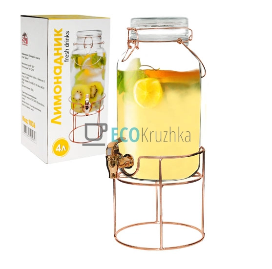 Лимонадник на металевій підставці 4л EK9036 Лимонадник на металевій підставці 4л EK9036