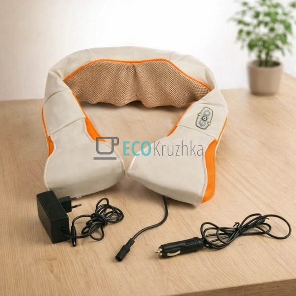 Роликовий масажер для шиї і спини з прогрівом (23266)