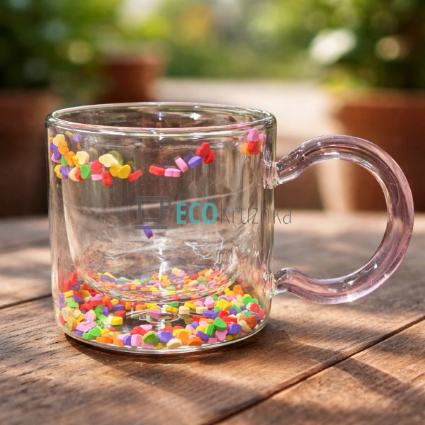 Скляна чашка Joy з подвійними стінками 200 мл (888-11)