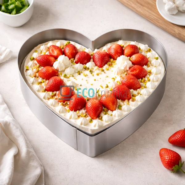 Набір форм для випікання тортів, 3 шт, форма серце (10x4 ...