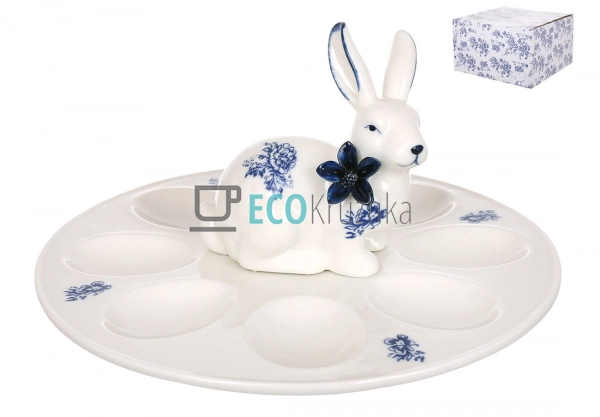 Порцелянове блюдо для яєць на 8 шт Англійська троянда (1 ...