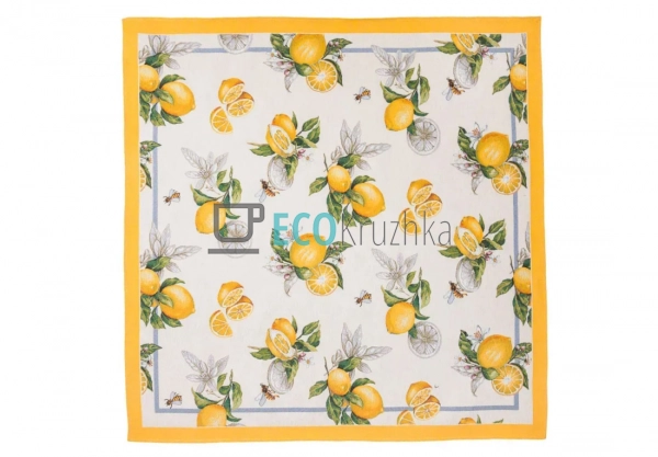 Скатертина гобеленова на стіл Соковиті лимони 97 х 100 с ...