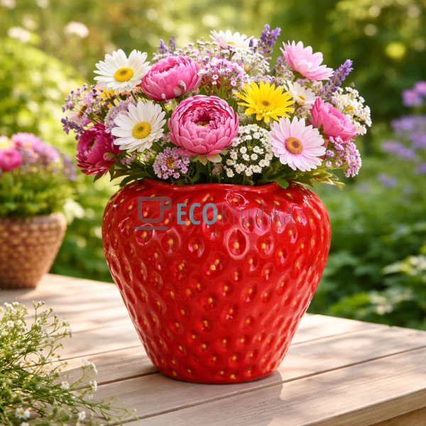 Керамічна ваза Strawberry 15.5 х 15 х 16 см (998-003)