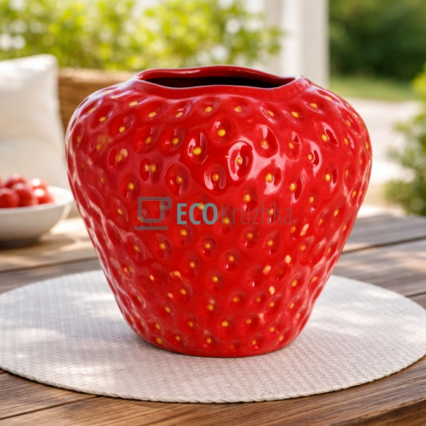 Керамічна ваза Strawberry 15.5 х 15 х 16 см (998-003)