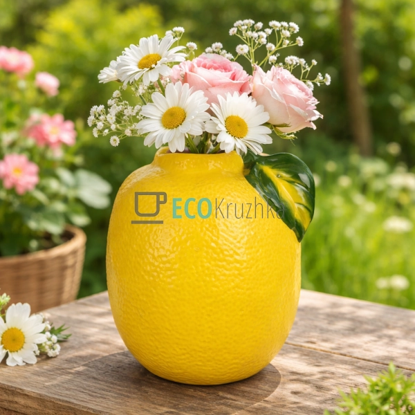 Керамічна ваза Lemon 15 х 15 х 20 см (998-009)