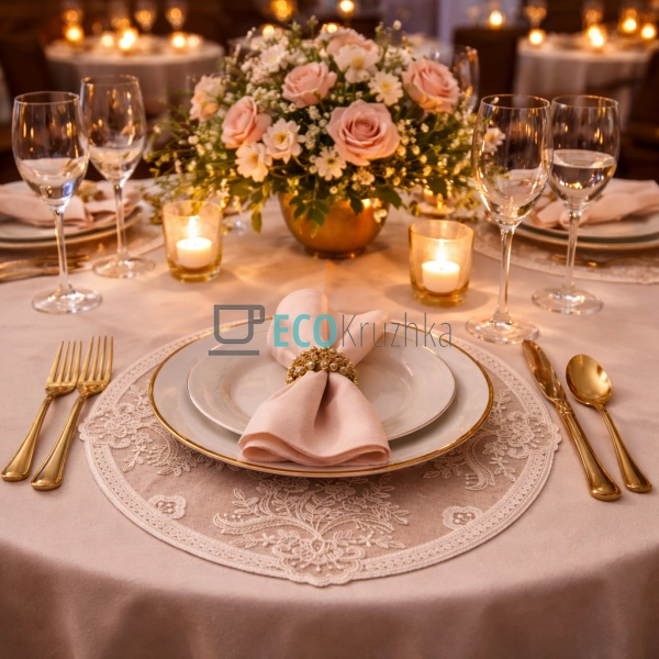 Мереживна серветка на стіл Classic Lace D30 см (445-255)