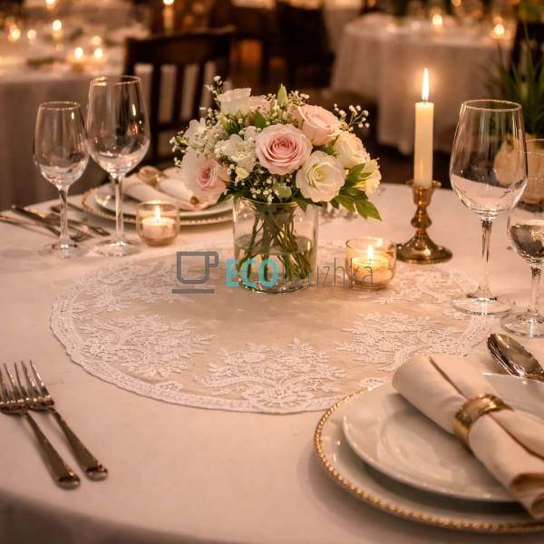 Мереживна серветка на стіл Classic Lace D40см (445-258)