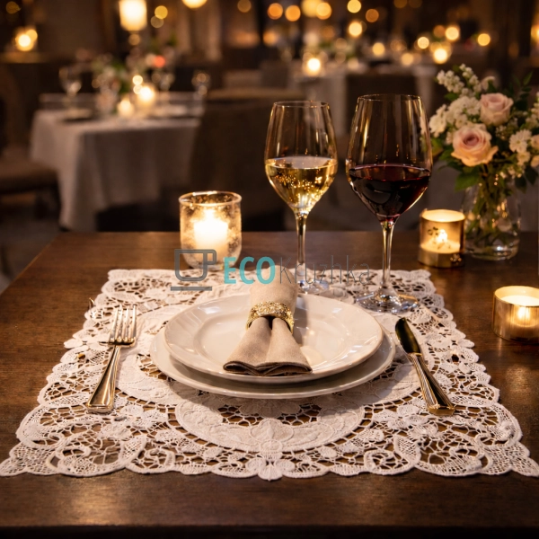 Бавовняна серветка на стіл Lace Medallion 38 х 38 см (44 ... Бавовняна серветка на стіл Lace Medallion 38 х 38 см (44 ...