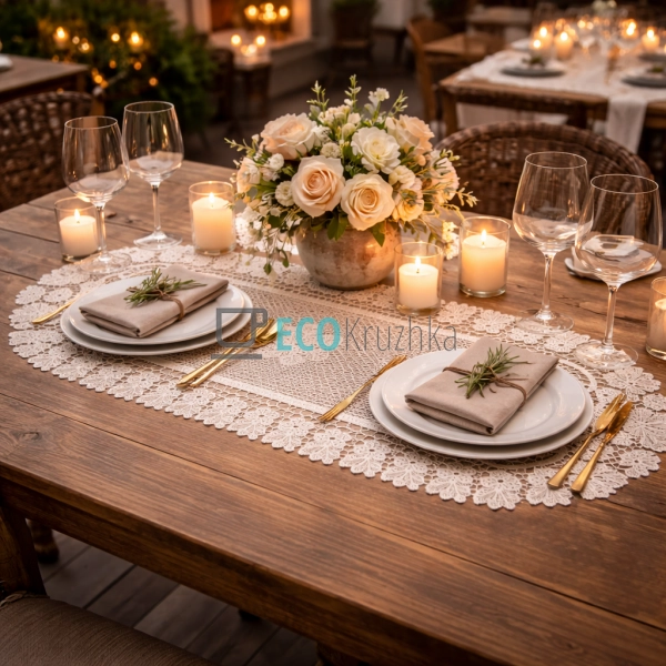 Мереживна доріжка на стіл Heritage Lace 38 х 88 см (445- ... Мереживна доріжка на стіл Heritage Lace 38 х 88 см (445- ...