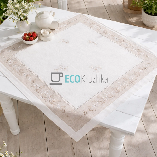 Лляна скатертина з вишивкою на стіл Linen Harmony 90 х 9 ... Лляна скатертина з вишивкою на стіл Linen Harmony 90 х 9 ...