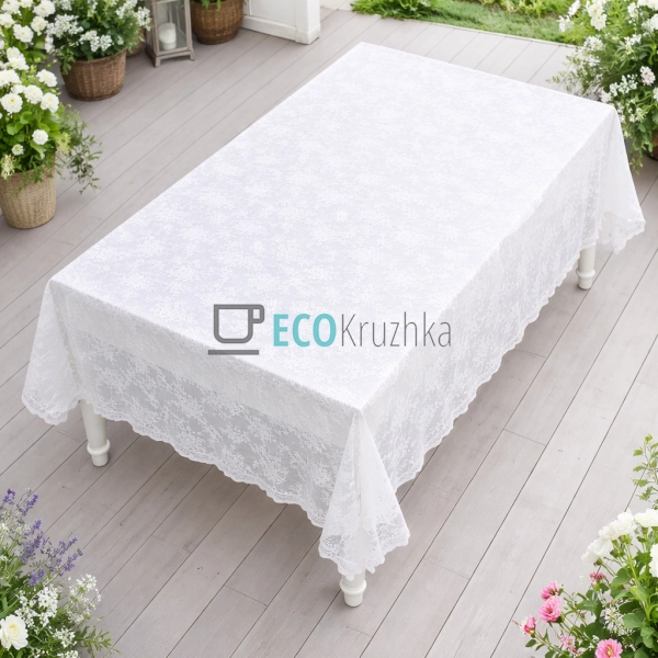 Мереживна скатертина на стіл Petite Bloom 140 х 260 см ( ... Мереживна скатертина на стіл Petite Bloom 140 х 260 см ( ...