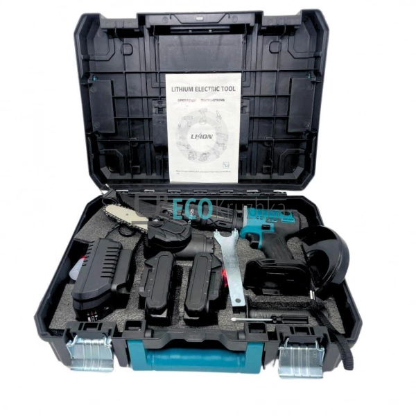 Набір акумуляторного інструменту 3в1: шурупокрут, болгар ... Набір акумуляторного інструменту 3в1: шурупокрут, болгар ...