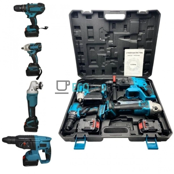 Набір 4в1: шурупокрут, гайковерт, перфоратор, болгарка X ... Набір 4в1: шурупокрут, гайковерт, перфоратор, болгарка X ...