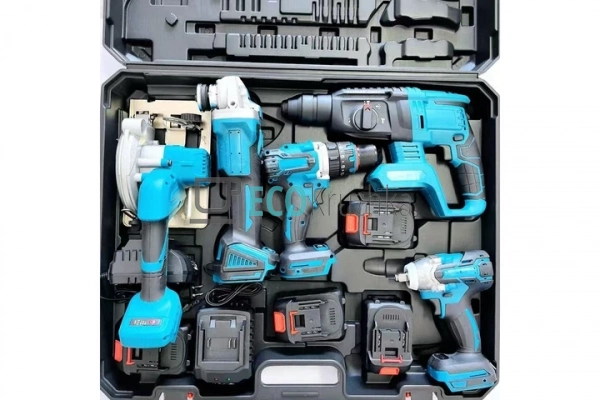 Набір 5в1: шурупокрут, болгарка, гайковерт, перфоратор, ... Набір 5в1: шурупокрут, болгарка, гайковерт, перфоратор, ...