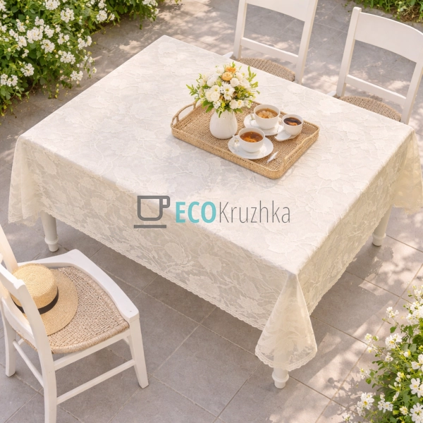 Скатертина на стіл Floral Veil 150 х 180 см (445-243) Скатертина на стіл Floral Veil 150 х 180 см (445-243)