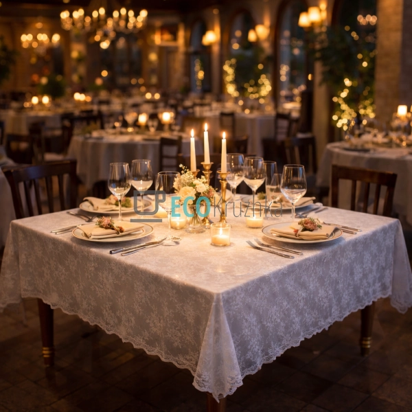 Мереживна скатертина на стіл Petite Bloom 140 х 140 см ( ...