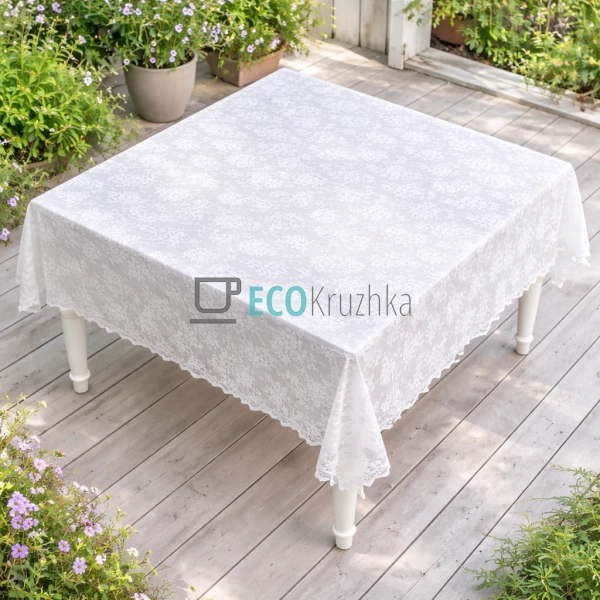 Мереживна скатертина на стіл Petite Bloom 140 х 140 см ( ...