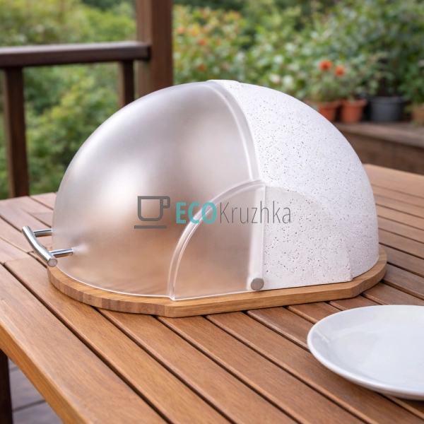 Хлібниця Maestro з деревяною основой та відкидной кришко ...