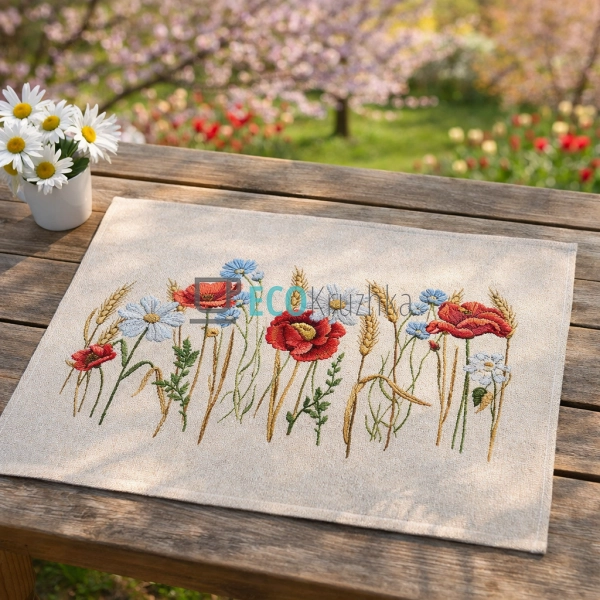 Гобеленова серветка на стіл Маки 37 х 49 см (1306NA-49RU ...