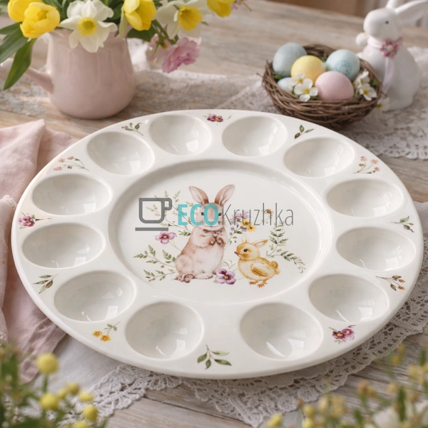 Порцелянова тарілка для яєць ...