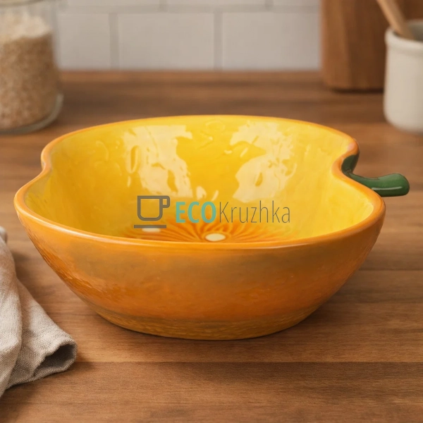 Керамічна піала Гарбуз 650 мл, 17.5×17×5.8 см (304-073)