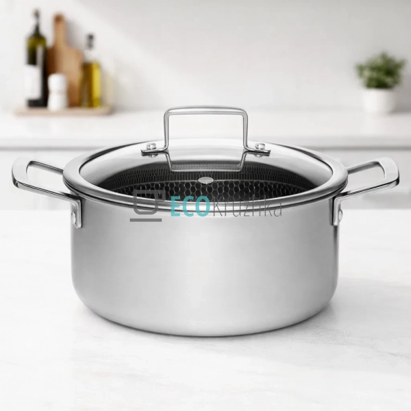 Каструля 8.3л нержавіюча професійна з кришкою 28х14.5 см ... Каструля 8.3л нержавіюча професійна з кришкою 28х14.5 см ...