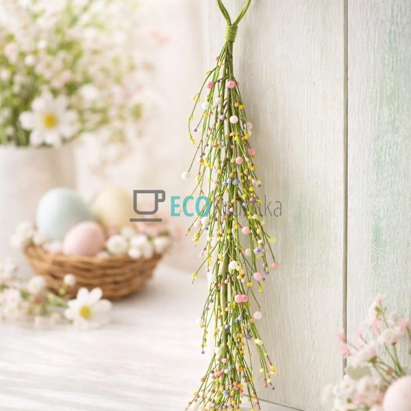 Великодня декоративна гірлянда з ягодами та листям 162 с ...