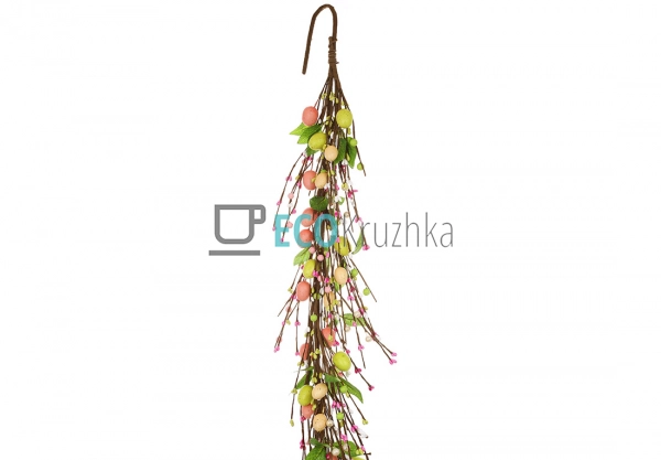 Великодня декоративна гірлянда з яйцями, ягодами та лист ...