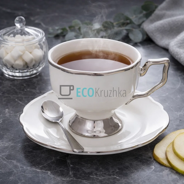 Чайний набір Platinum Grace 6 чашок 250 мл і 6 блюдець ( ...