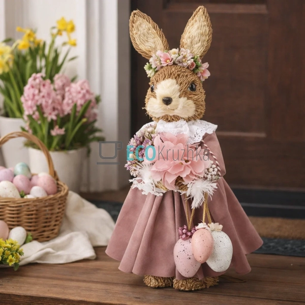 Декоративна великодня фігура Кролиця 38 см (A-282) Декоративна великодня фігура Кролиця 38 см (A-282)