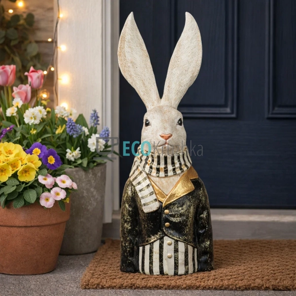 Статуетка Білий кролик-бюст із золотою поталлю 40.5 см ( ... Статуетка Білий кролик-бюст із золотою поталлю 40.5 см ( ...