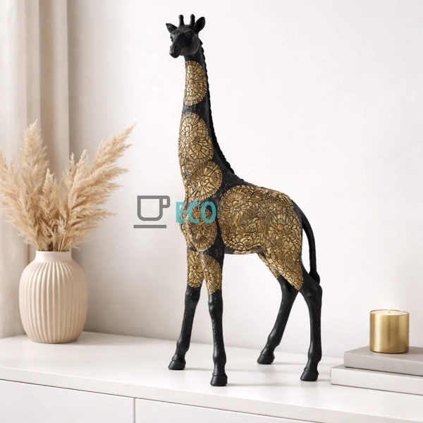 Декоративна фігура Жираф 51 см Чорний із золотом (450-901)