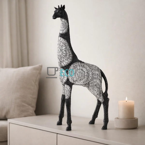 Декоративна фігура Жираф 51 см Чорний зі сріблом (450-89 ... Декоративна фігура Жираф 51 см Чорний зі сріблом (450-89 ...