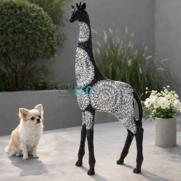 Декоративна фігура Жираф 51 см Чорний зі сріблом (450-89 ... Декоративна фігура Жираф 51 см Чорний зі сріблом (450-89 ...