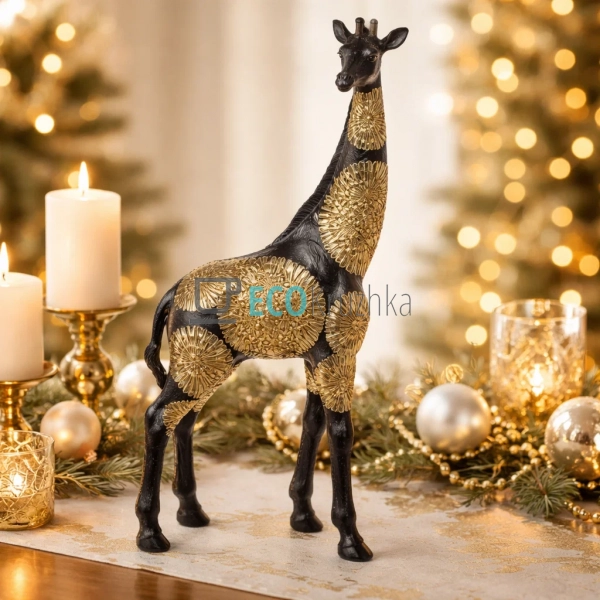 Декоративна фігура Жираф 41 см Чорний із золотом (450-90 ... Декоративна фігура Жираф 41 см Чорний із золотом (450-90 ...