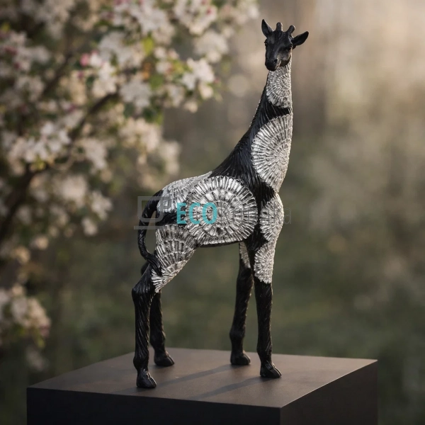 Декоративна фігура Жираф 41 см Чорний зі сріблом (450-89 ... Декоративна фігура Жираф 41 см Чорний зі сріблом (450-89 ...
