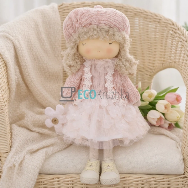 Декоративна лялька 18х15х37см рожева (831-854) Декоративна лялька 18х15х37см рожева (831-854)