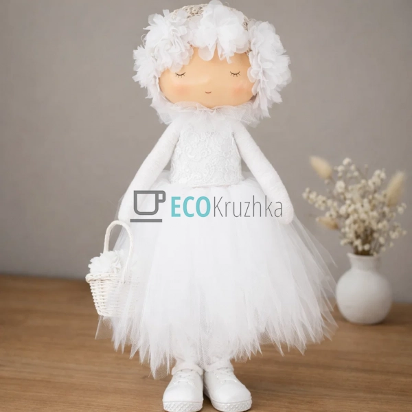 Декоративна лялька 20х20х38см біла (831-857) Декоративна лялька 20х20х38см біла (831-857)