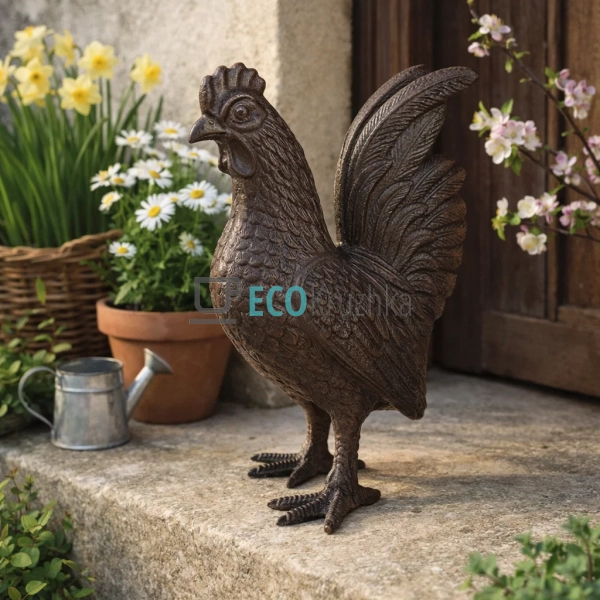 Декоративна чавунна фігура Півень 17×10×23 см (992-802) Декоративна чавунна фігура Півень 17×10×23 см (992-802)