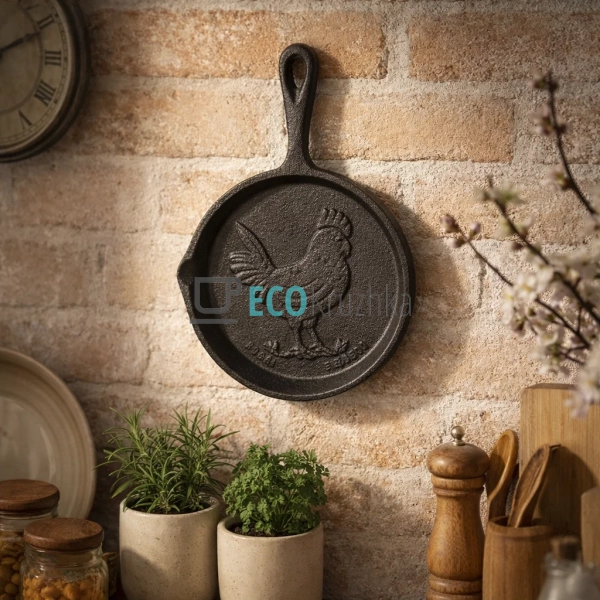 Настінний чавунний декор Сковорода 20×14×1.5 см (992-810 ... Настінний чавунний декор Сковорода 20×14×1.5 см (992-810 ...