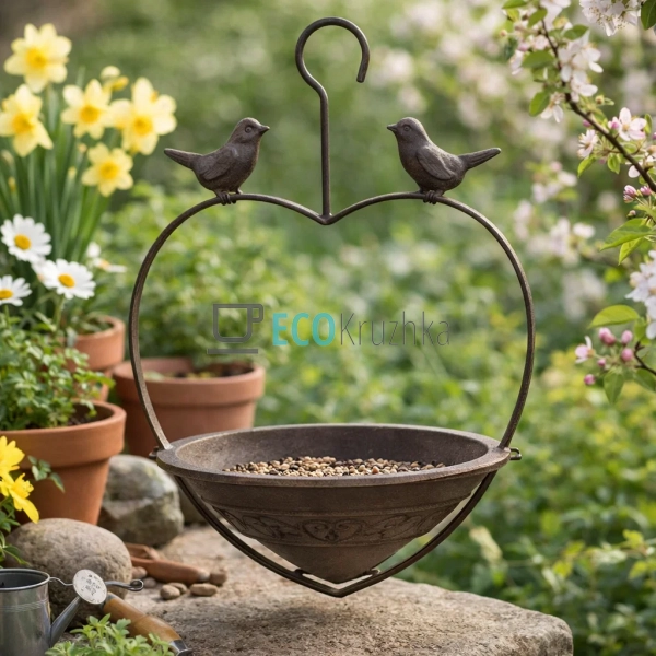 Годівниця для птахів чавунна 19х22х29 см (992-794) Годівниця для птахів чавунна 19х22х29 см (992-794)