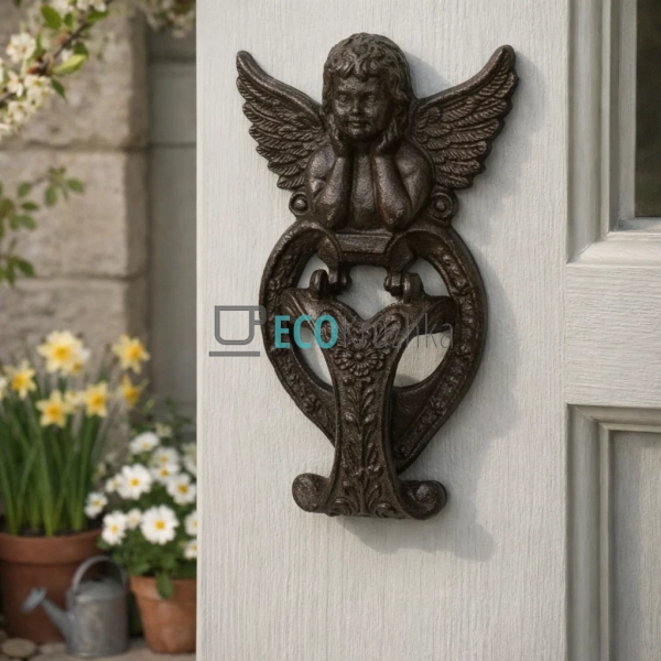 Дверний молоток чавунний Ангел 13.5×3.5×23 см (992-751) Дверний молоток чавунний Ангел 13.5×3.5×23 см (992-751)