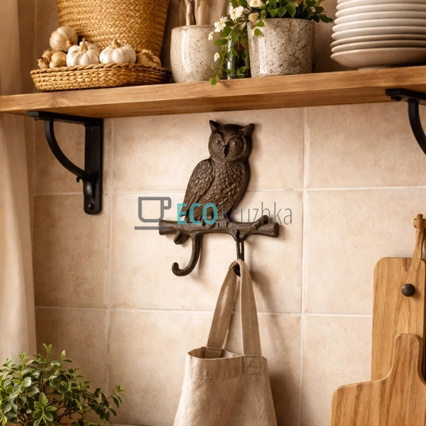 Гачок Сова чавунний 14х2.5х18 см (992-770) Гачок Сова чавунний 14х2.5х18 см (992-770)