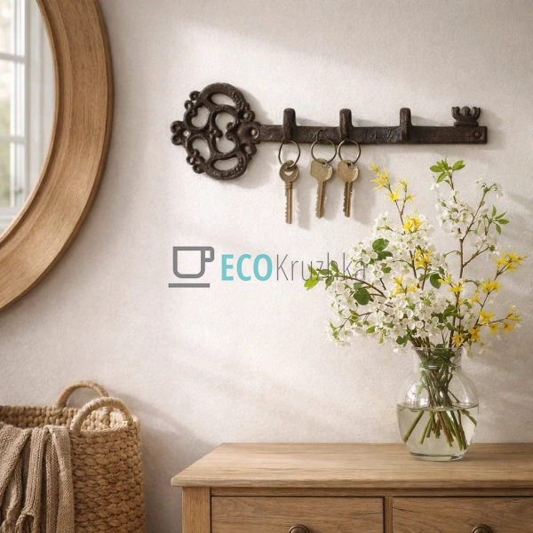 Вішалка Ключ чавунна 29х3х9 см (992-591) Вішалка Ключ чавунна 29х3х9 см (992-591)